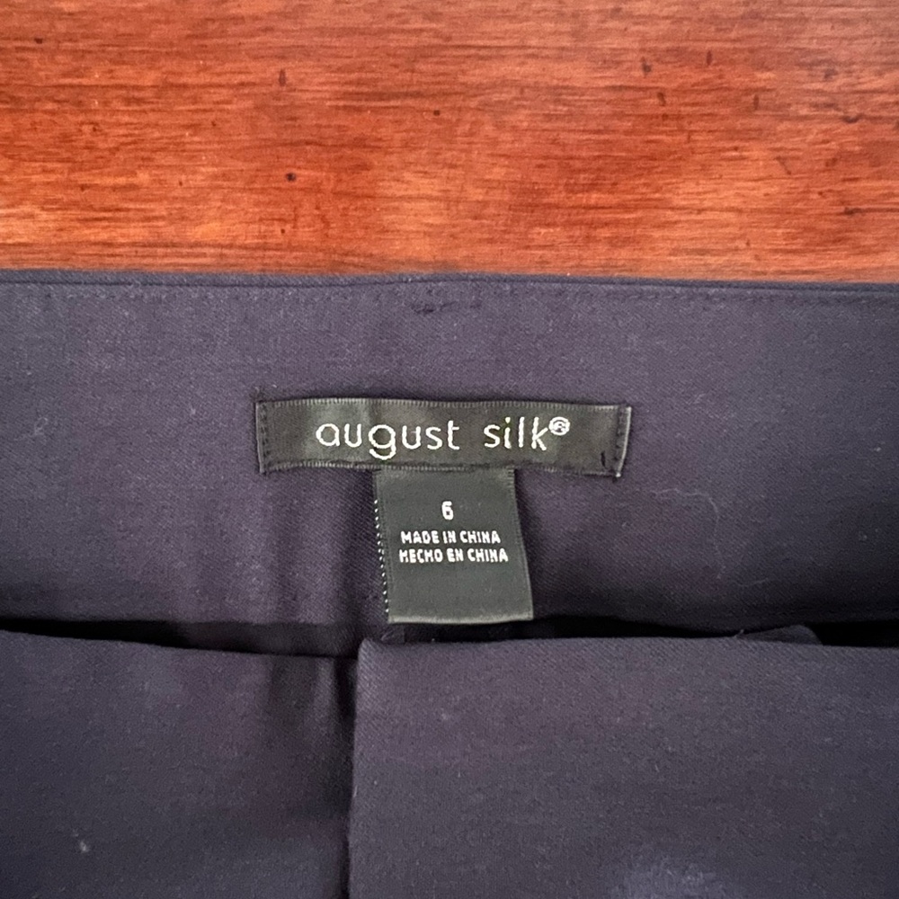 Navy August Silk pants.